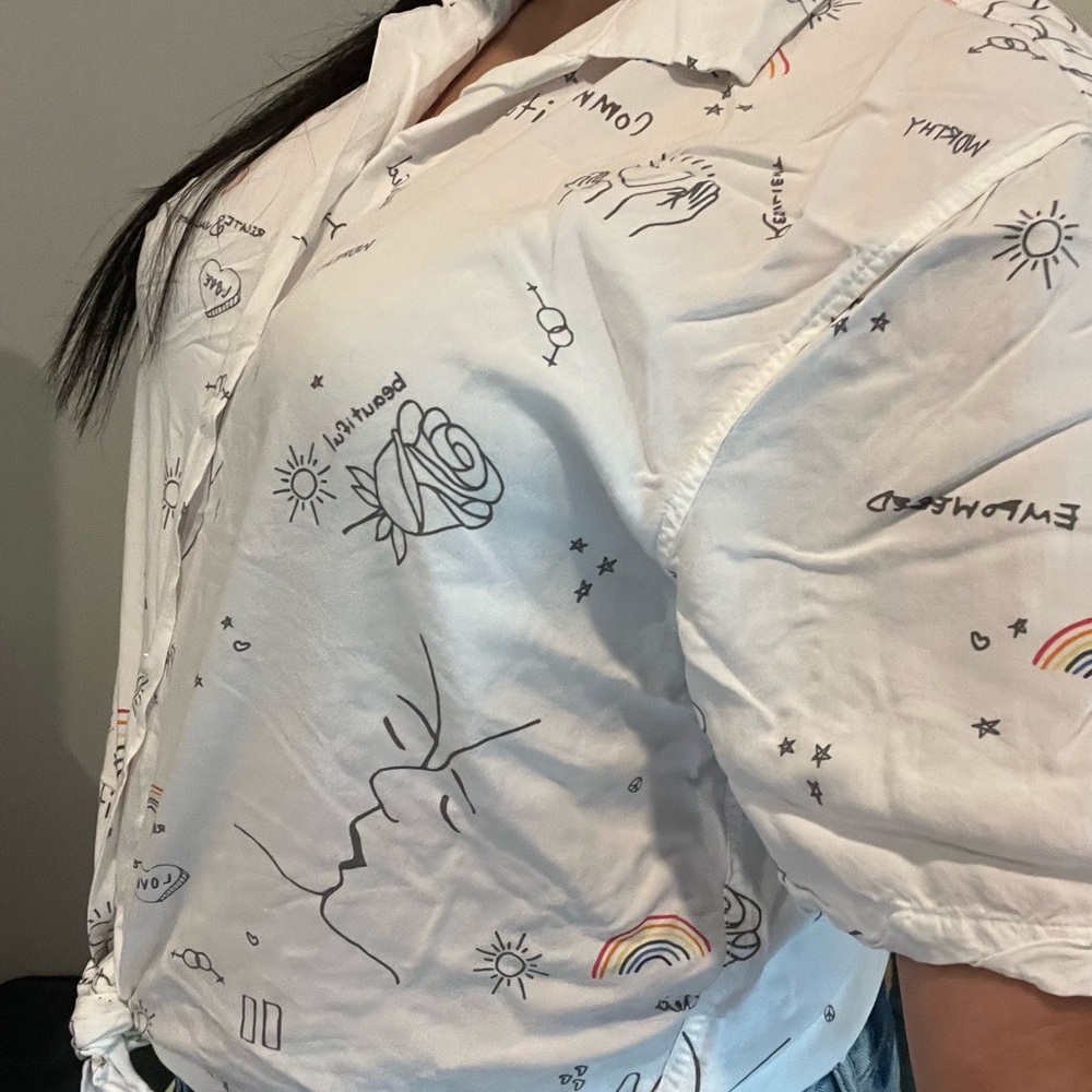Pride 🌈Abercrombie & Fitch White Button Down